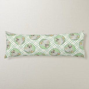 Gelbes Labrador Retriever & Tennis Balls Malerei Seitenschläferkissen