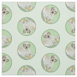 Gelbes Labrador Retriever & Tennis Balls Malerei Stoff