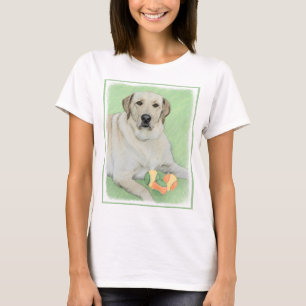 Gelbes Labrador Retriever & Tennis Balls Malerei T-Shirt