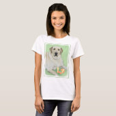 Gelbes Labrador Retriever & Tennis Balls Malerei T-Shirt (Vorne ganz)