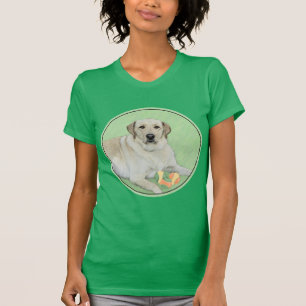 Gelbes Labrador Retriever & Tennis Balls Malerei T-Shirt