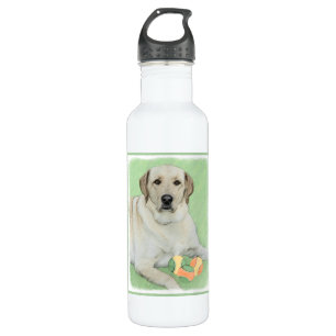 Gelbes Labrador Retriever & Tennis Balls Malerei Trinkflasche