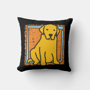 Gelbes Labrador Retriever Throw Kissen