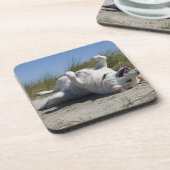 Gelbes Labrador retriever Untersetzer (Linke Seite)