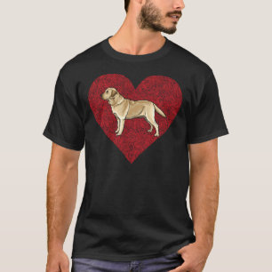 Gelbes Labrador Retriever Valentinstag Liebe Futte T-Shirt