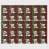 Gelbes labrador retriever-Weihnachten Geschenkpapier (Flach)