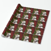 Gelbes labrador retriever-Weihnachten Geschenkpapier (Ungerollt)