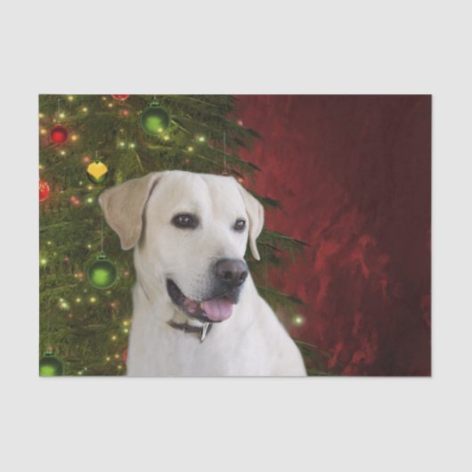 Gelbes labrador retriever-Weihnachten Seidenpapier (Vorderseite)