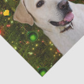 Gelbes labrador retriever-Weihnachten Seidenpapier (Ausschnitt)