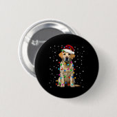 Gelbes Labrador Retriever Weihnachtsbaum Licht Pyj Button (Vorne & Hinten)
