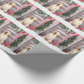 Gelbes Labrador retriever-WeihnachtsPackpapier Geschenkpapier (Ecke)