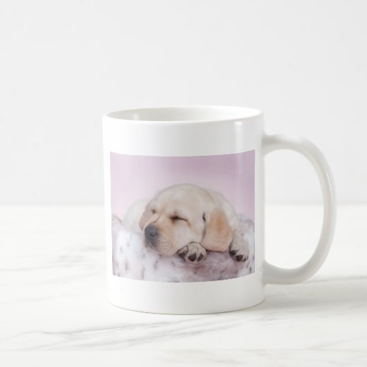 Gelbes Labrador Retriever Welpe Kaffeetasse (Rechts)