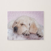 Gelbes Labrador Retriever Welpe Puzzle (Horizontal)