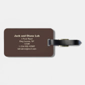 Gelbes Labrador Retrievers mit Herz Gepäckanhänger (Rückseite horizontal)