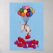 Gelbes Labrador Sammelherd (Liebe) Artwork P Poster (Vorne)