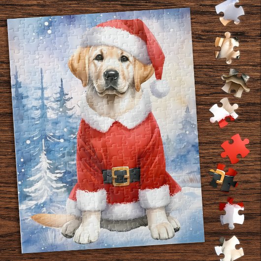 Gelbes Labrador - Schneehund - Gelbe Labrador Puzzle