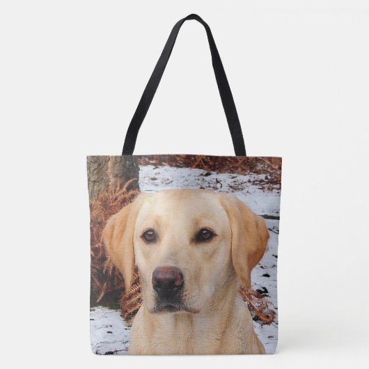 Gelbes Labrador - Schneehund - Gelbe Labrador Tasche (Vorderseite)