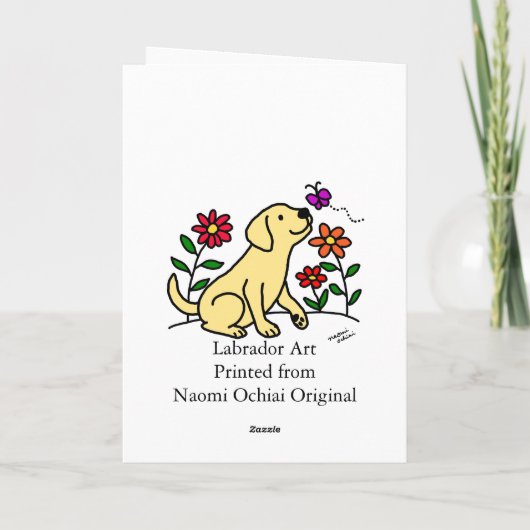 Gelbes Labrador u. Grün Karte (Rückseite)