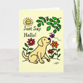 Gelbes Labrador u. Grün Karte (Vorderseite)