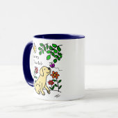 Gelbes Labrador u. Grün Tasse (Vorderseite Links)
