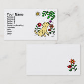 Gelbes Labrador u. Grün Visitenkarte (Vorne/Hinten)