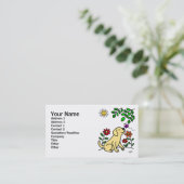 Gelbes Labrador u. Grün Visitenkarte (Stehend Vorderseite)