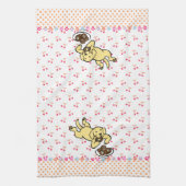 Gelbes Labrador und Krapfen Handtuch (Vertikal)