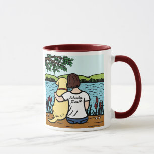 Gelbes Labrador und Mama 2 Tasse