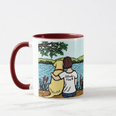 Gelbes Labrador und Mama 2 Tasse (Links)