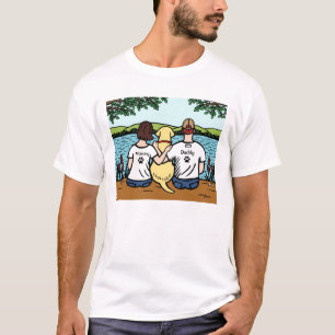 Gelbes Labrador und Mama und Vater T-Shirt