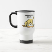 Gelbes Labrador und Strumpf Reisebecher (Links)