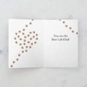 Gelbes Labrador und Vater 2 Karte (Innenseite)