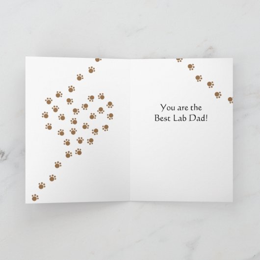 Gelbes Labrador und Vater 2 Karte (Innenseite)