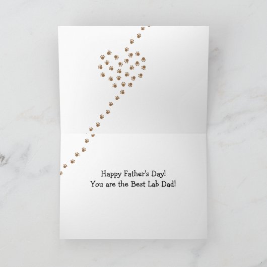 Gelbes Labrador und Vater Karte (Innenseite)