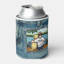 Gelbes Labrador und Vater Lake View