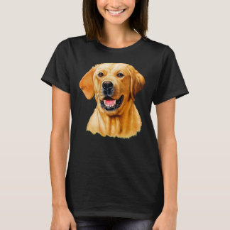 Gelbes Labrador-Vollbild T-Shirt