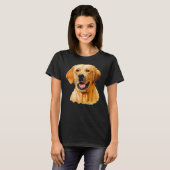 Gelbes Labrador-Vollbild T-Shirt (Vorne ganz)