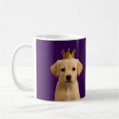 Gelbes Labrador Welpe in Goldkrone Niedlich Kaffeetasse (Links)