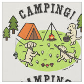 Gelbes Labradors Campings-Gewebe Stoff (Nahaufnahme)