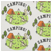 Gelbes Labradors Campings-Gewebe Stoff (Muster)