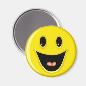Gelbes Lächeln-Gesicht Magnet (Vorderseite/Rückseite)