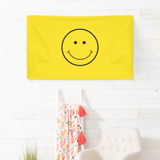 Gelbes Lächeln Grin Face Happy Banner (Insitu)