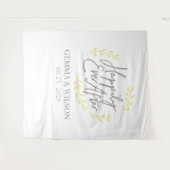 Gelbes Laurel Verlasse glücklich je nach Hochzeit Wandteppich (Vorderseite (Horizontal))