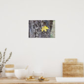 Gelbes Leaf auf Baumposter Poster (Küche)