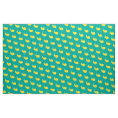 Gelbes Leaf mit türkisfarbenem Hintergrund Stoff (Yard (91,4 cm))