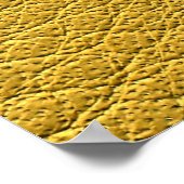 Gelbes Leder Textur Nahtlose Naht Poster (Ecke)