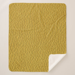 Gelbes Leder Textur Nahtlose Naht Sherpadecke