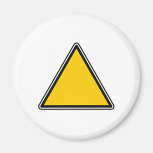 Gelbes leeres Zeichen Magnet