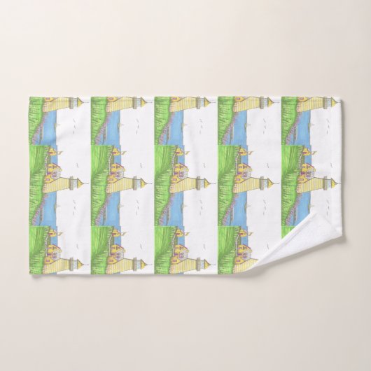 Gelbes Leuchtturm Handtuch (Handtuch)