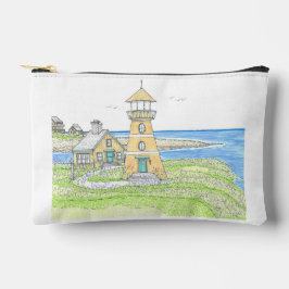 Gelbes Leuchtturm Kleines Zubehörbeutel Zubehörtasche